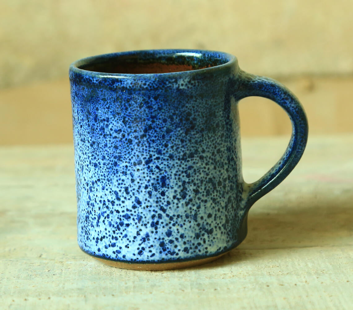 Handmade Blue Stoneware Coffee Mug
