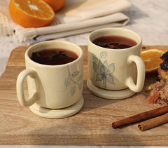 Fiore Ceramic Mugs with Lid (Set of 2) Fiore Ceramic Mugs with Lid (Set of 2)