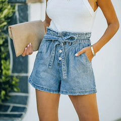 Patchwork Paradise Denim Shorts