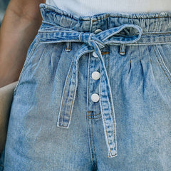 Patchwork Paradise Denim Shorts
