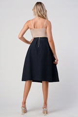 Flouncy Pleated Midi Skirt