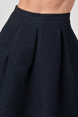 Flouncy Pleated Midi Skirt