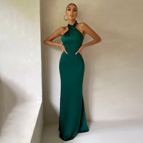 Ethereal Elegance Sleeveless Backless Dress