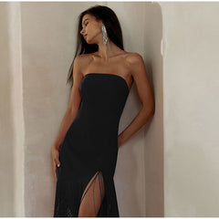 Fringe Fling Strapless Dress