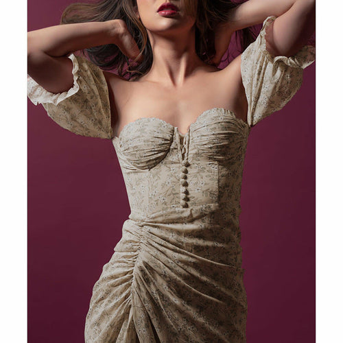 Boho Chic Floral Ruffle Summer Party Dress
