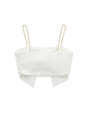 Elegant Backless Bow Crop Camisole