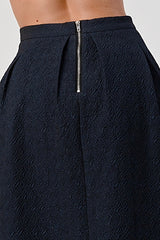 Flouncy Pleated Midi Skirt