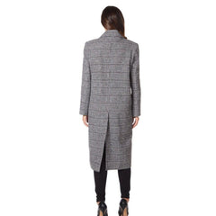 Women's Prince Of Wales Check Wrap Long Coat