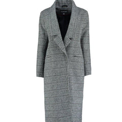 Women's Prince Of Wales Check Wrap Long Coat