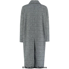 Women's Prince Of Wales Check Wrap Long Coat