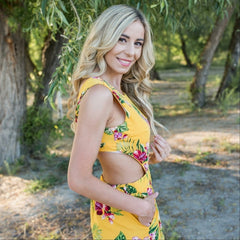Tropical Tie Back Jumpsuit