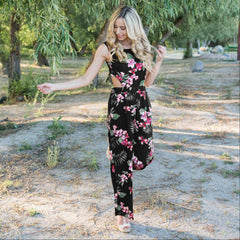 Tropical Tie Back Jumpsuit