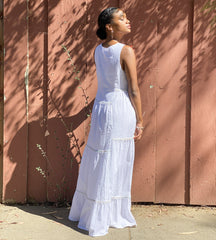 Boho Breeze Maxi Dress - Ivory