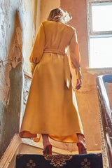 Mustard Dream Wrap Dress