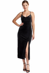 Seductive Elegance Velvet Slip Dress