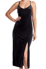 Seductive Elegance Velvet Slip Dress