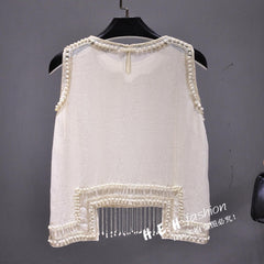 Beaded Tassel Sexy Top