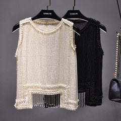 Beaded Tassel Sexy Top