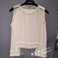 Beaded Tassel Sexy Top