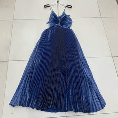 Elegant Pleated Evening Dress
