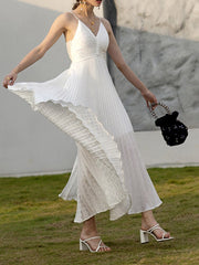 Elegant Pleated Evening Dress