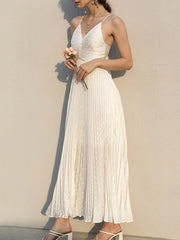 Elegant Pleated Evening Dress