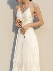 Elegant Pleated Evening Dress