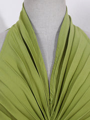 Elegant Pleated V-neck Split Skinny Dress for Women