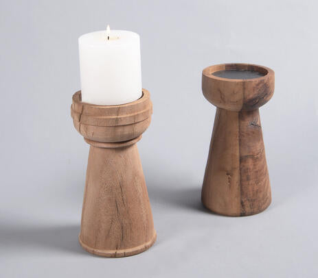 Recycled Wood Tea Light Holder