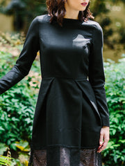 The Regal Black Tulip Dress
