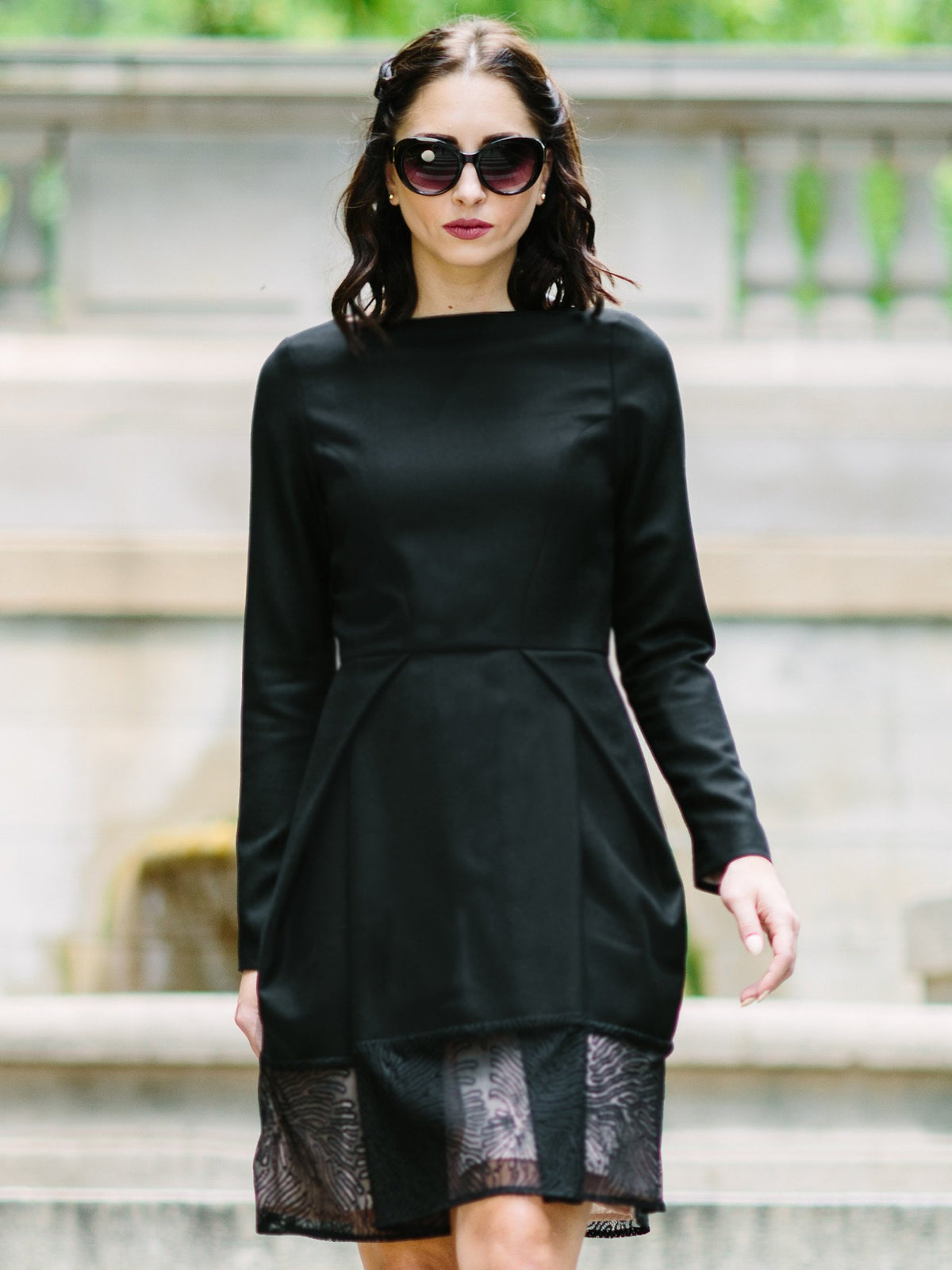 The Regal Black Tulip Dress