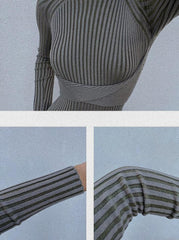Curve-Enhancing Twist-Back Knit Dress