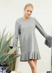 Heather Grey Bell Sleeve Shift Dress: The Perfect Blend of Style and Comfort