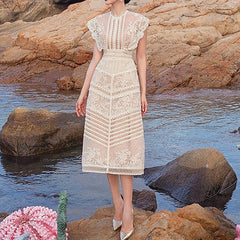 Ethereal Amethyst Lace Dress