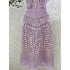 Ethereal Amethyst Lace Dress