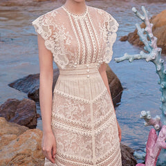 Ethereal Amethyst Lace Dress