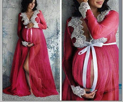 One piece Lace Maternity Dress