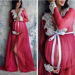 One piece Lace Maternity Dress