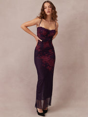 Ethereal Blossom Mesh Dress