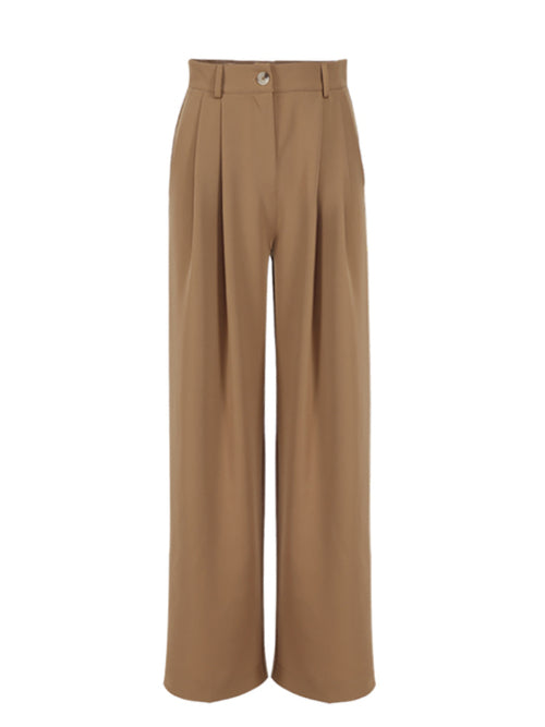 Classic Wide Pants Floor-length Pleated Loose