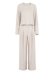 Classic Wide Pants Floor-length Pleated Loose