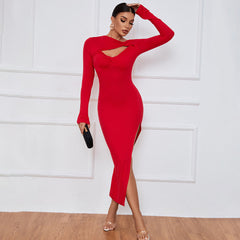 Seductive Split Sleeve Bodycon Dress