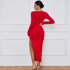 Seductive Split Sleeve Bodycon Dress