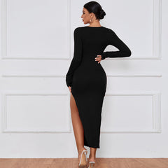 Seductive Split Sleeve Bodycon Dress
