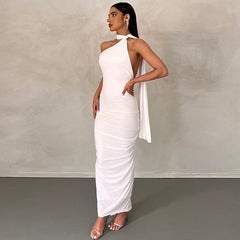 Sultry Pleated Goddess Dress