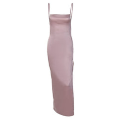 Sultry Strappy Backless Bodycon Dress with High Slit