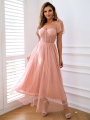 Ethereal Mesh Patchwork Dress