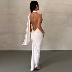 Sultry Pleated Goddess Dress