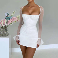Flawless Figure Long Sleeve High-Waisted Bodycon Dress