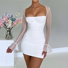 Flawless Figure Long Sleeve High-Waisted Bodycon Dress
